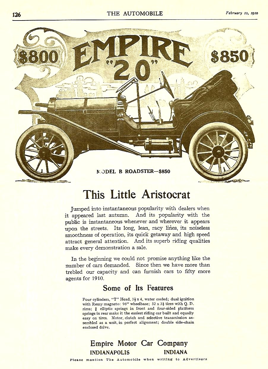 1910 Empire Auto Advertising